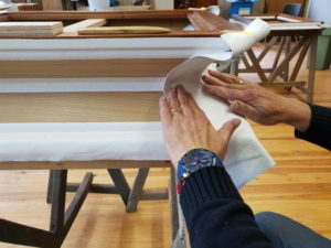 Soufflet du Grand Orgue de Saint-Eustache en cours de restauration