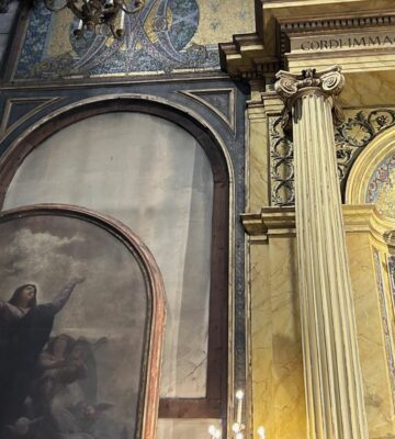 Notre-Dame des Victoires : une première toile de Müller déposée